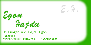 egon hajdu business card