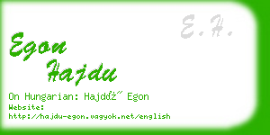 egon hajdu business card